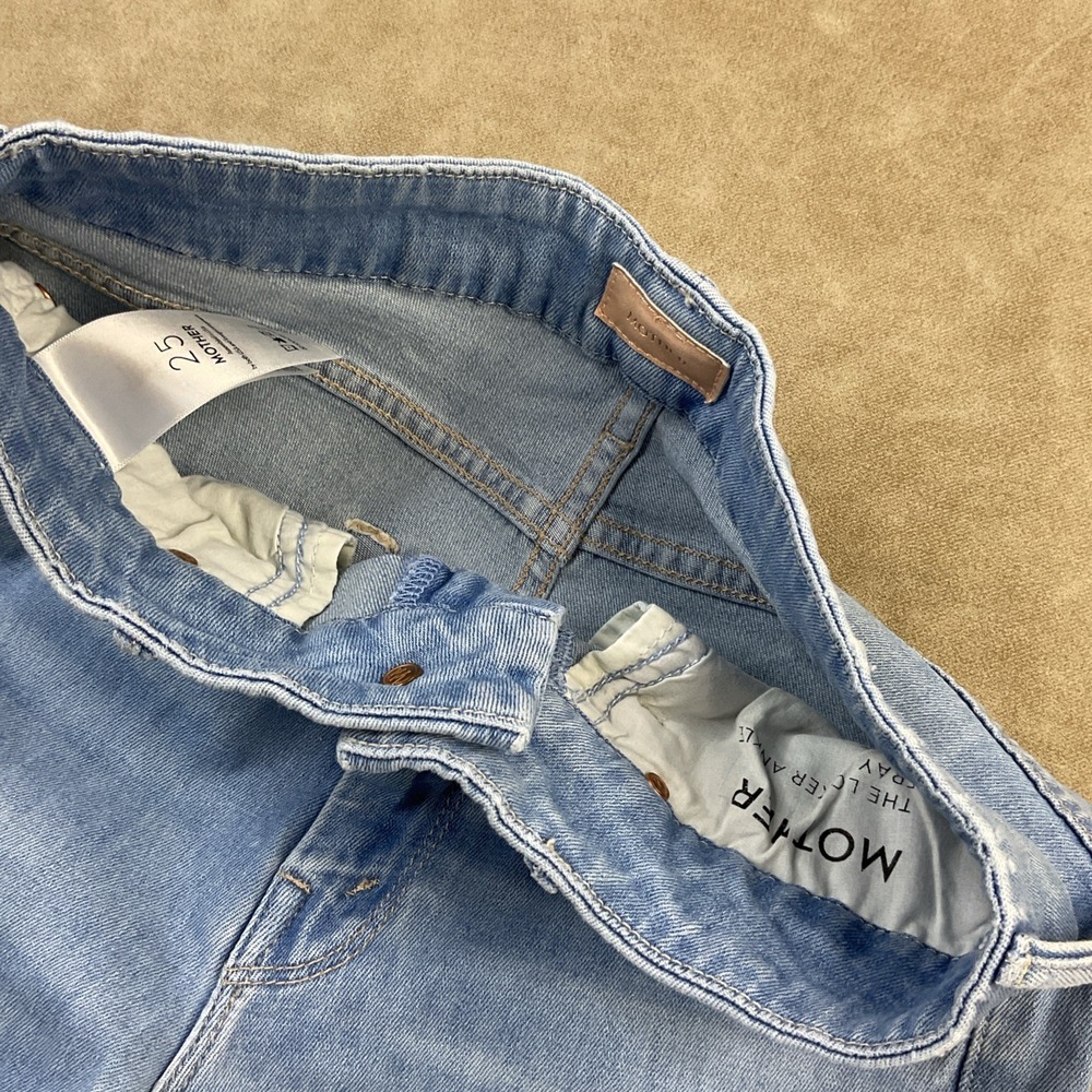 Mother Jeans High Waisted Looker Ankle Fray Denim in Hold‎ My Hand Women Sz 25 - Picture 2 of 11